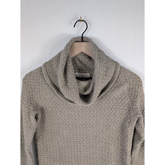 If It Were Me Womens Cowl Neck Sweater XS Beige Knit Pullover Long Sleeve - Picture 3 of 11
